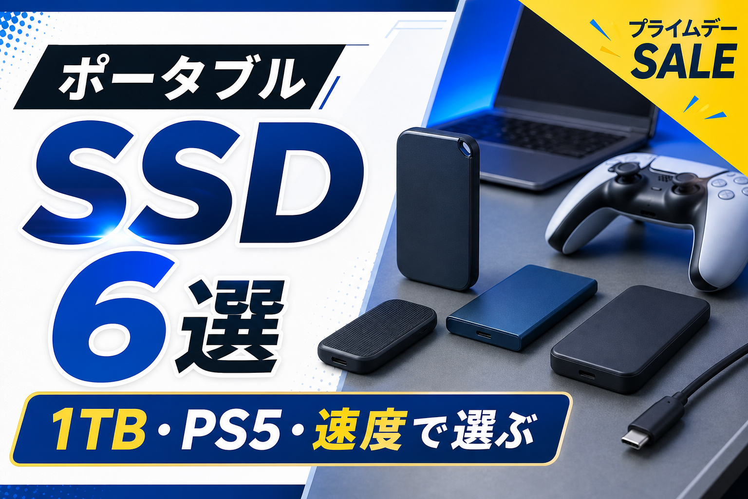 ポータブルSSD 1TBおすすめ6選【Amazonプライムデー2026】｜価格・速度を比較