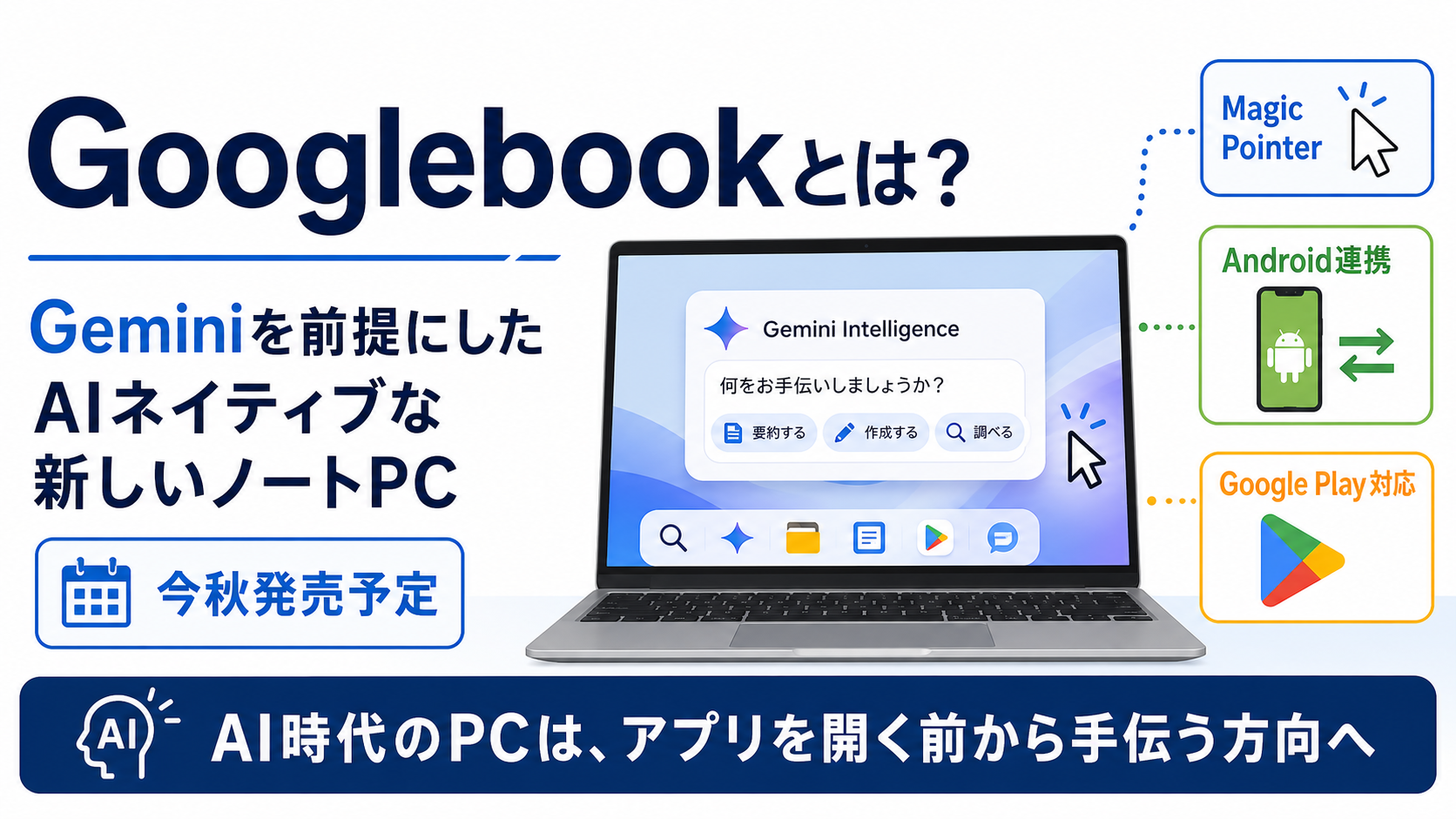 Googlebookとは？Gemini前提のAIノートPCニュースをガジェット目線で整理
