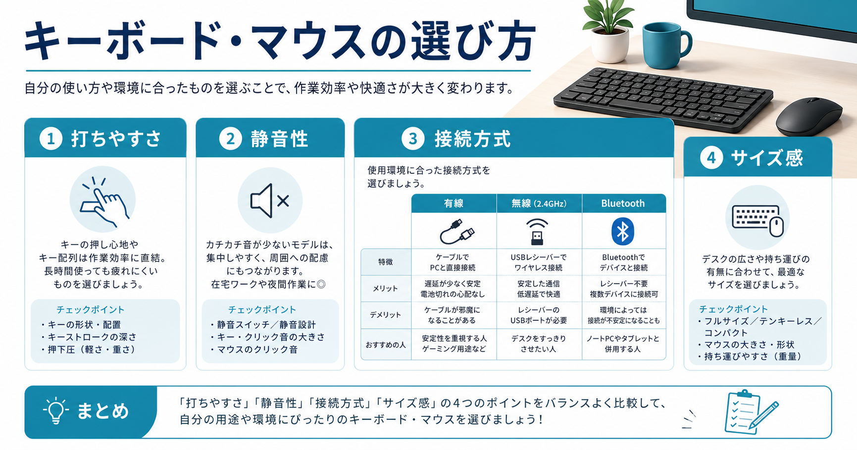 キーボードとマウスの選び方