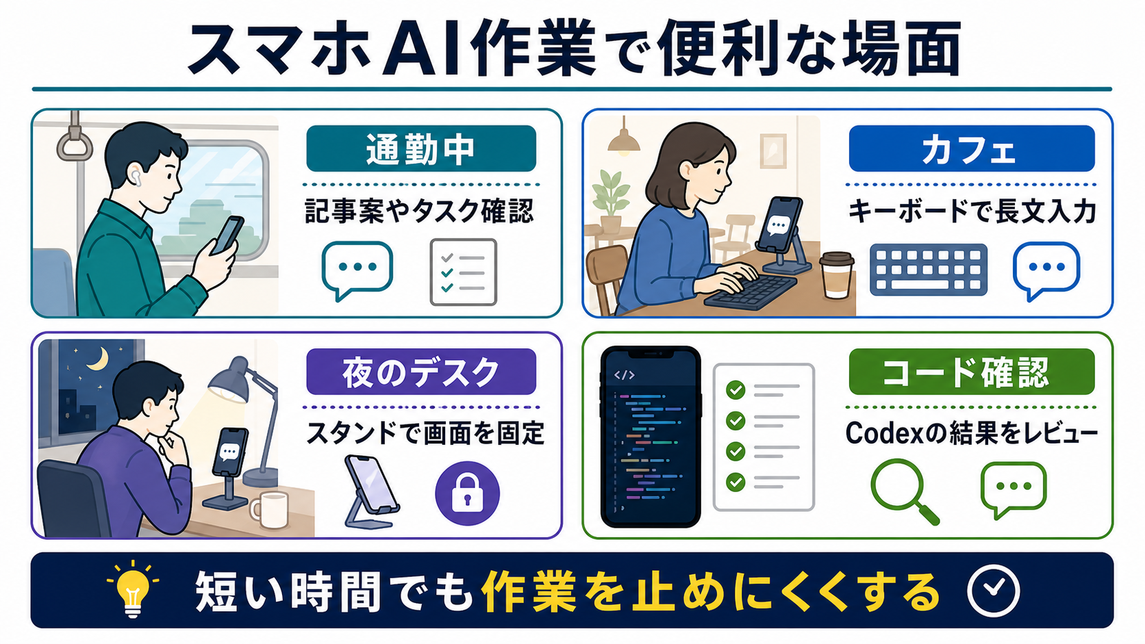 スマホAI作業で便利な場面
